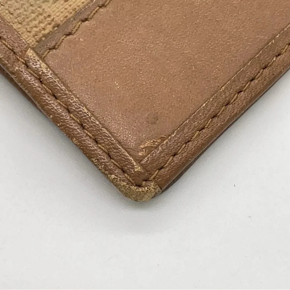Authentic Christian Dior CD Vintage Tan Brown Monogram Long Wallet